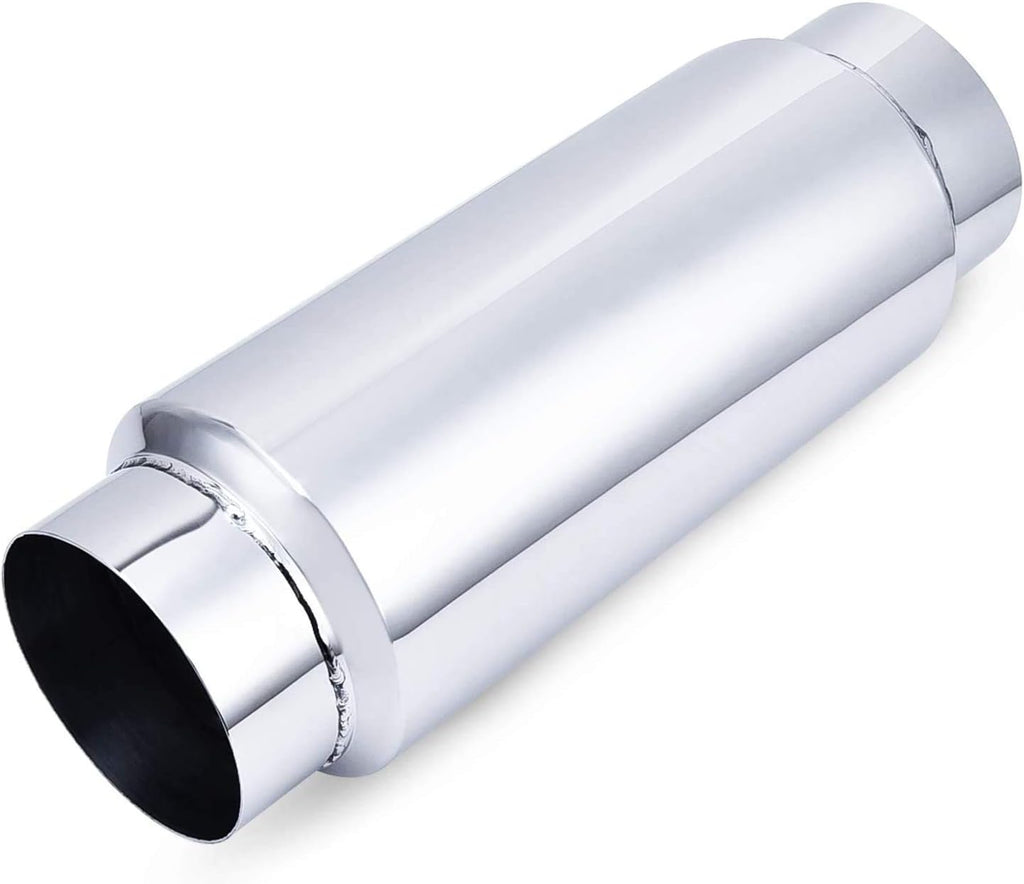 4 Inlet/Outlet Exhaust Muffler Stainless Steel Straight Through Pack of 2 U660471