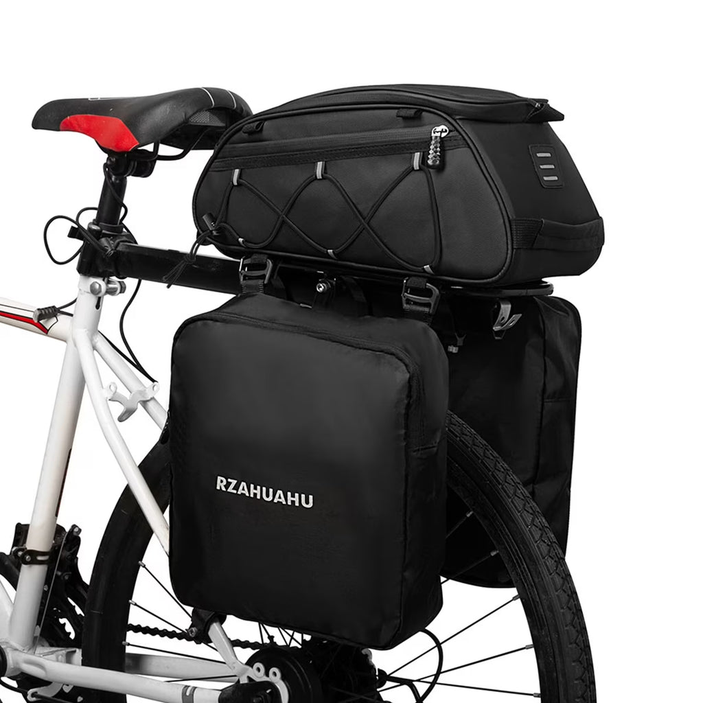 Waterproof Bike Rack Bag Set with Trunk Bag and Side Hanging Bags X919382