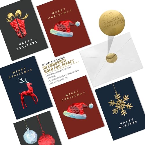 18 Christmas Greeting Card Assortment With Envelopes B69728