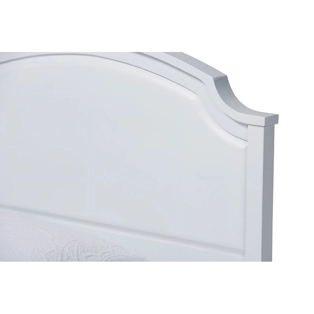 White Wood Twin Size Storage Platform Bed O11984