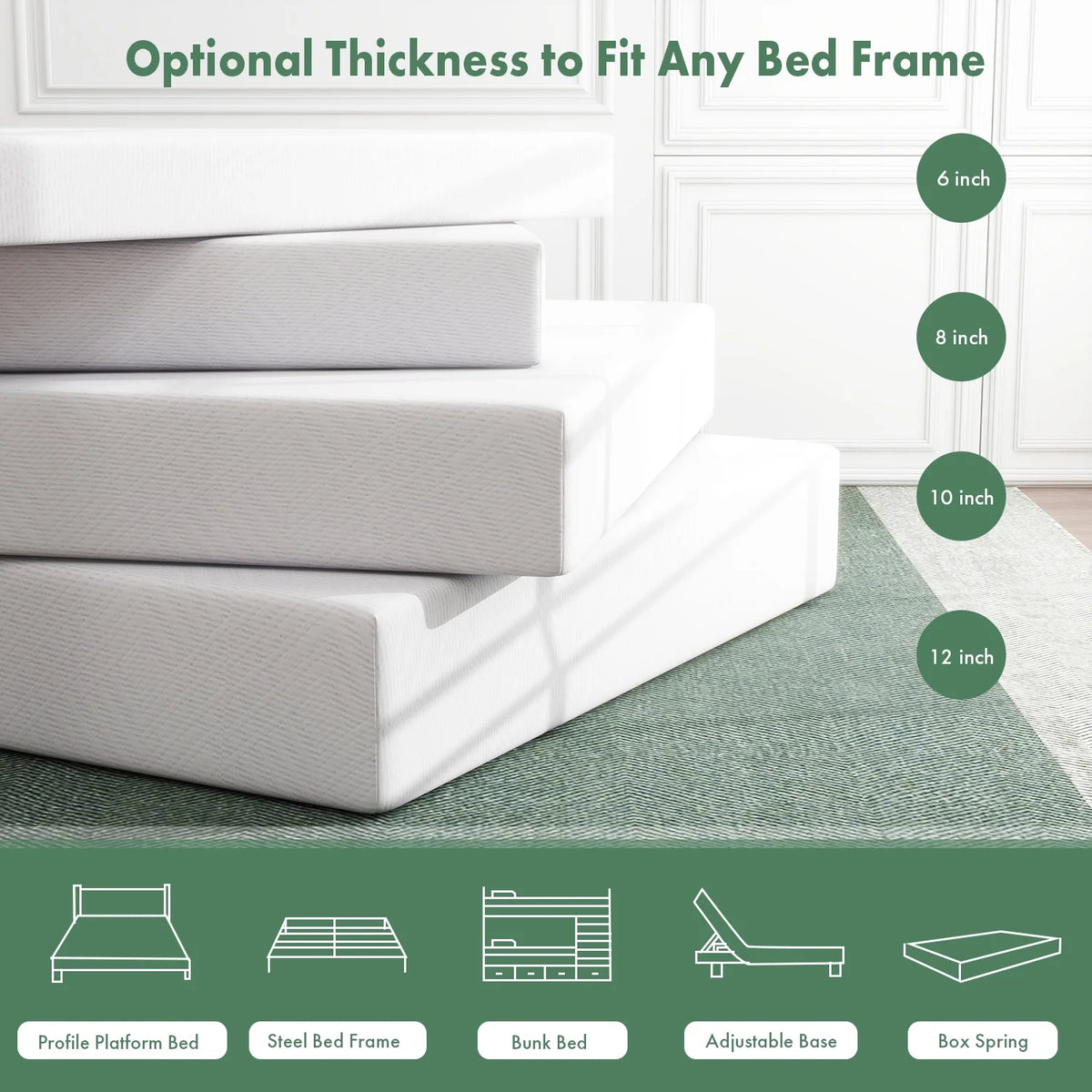 Twin Gel Memory Foam Mattress S161