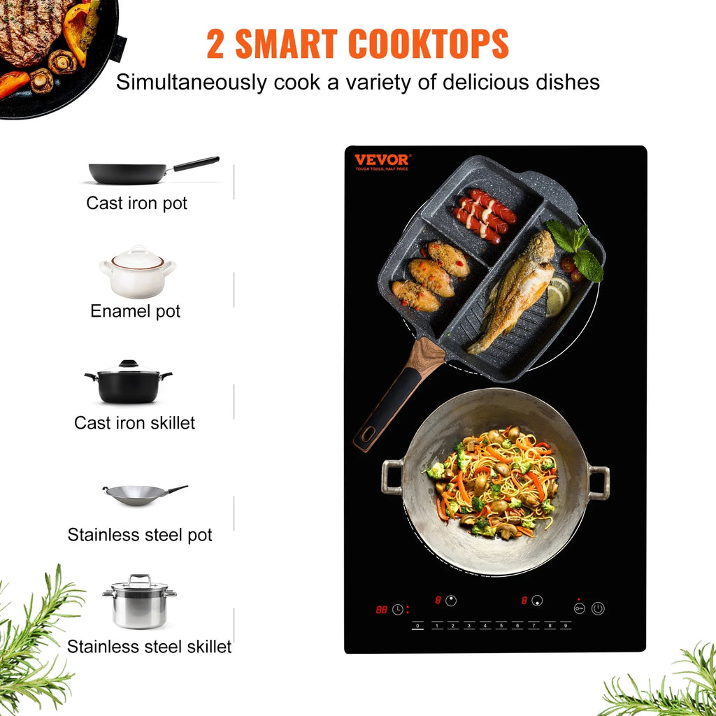 12 inch 2 Burners Electric Cooktop I705