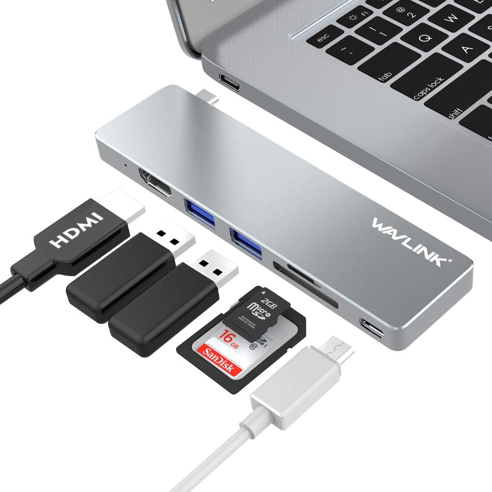USB C Hub with 4K HDMI, RJ45 Ethernet, USB 3.1, SD Card Reader, 87W PD C7003