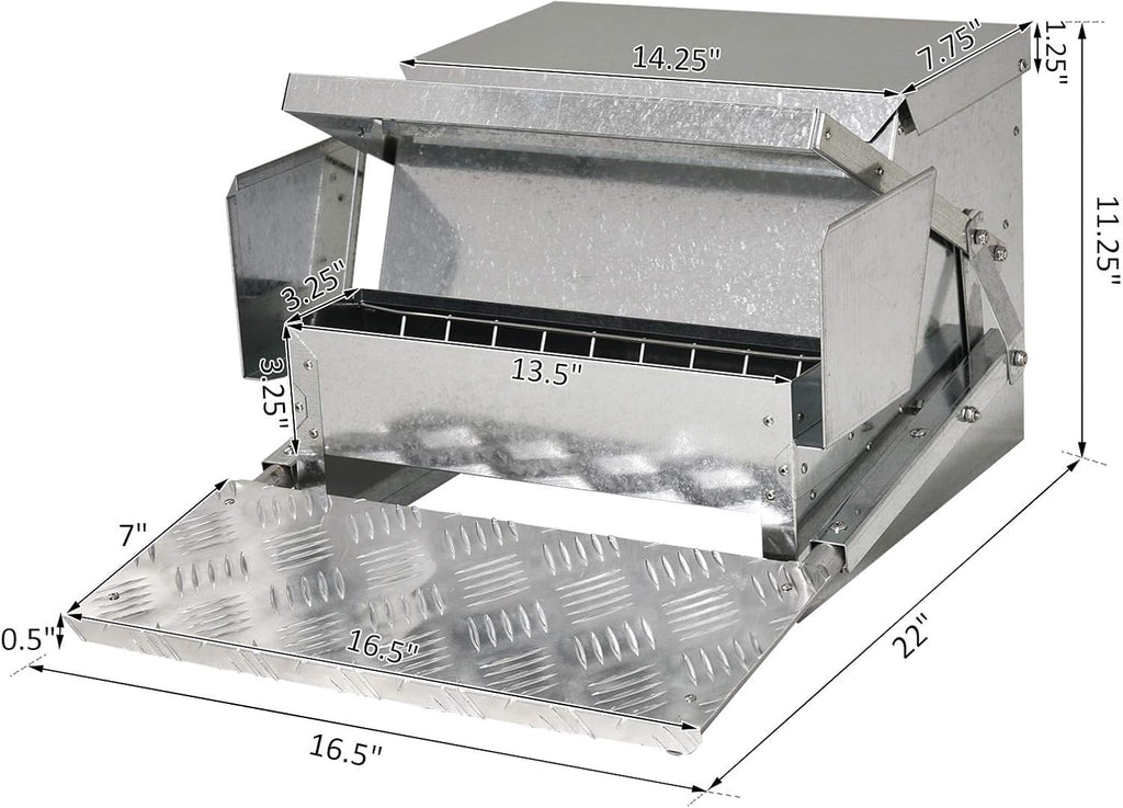 Automatic Chicken Poultry Feeder with Galvanized Steel and Aluminium Build Z57013
