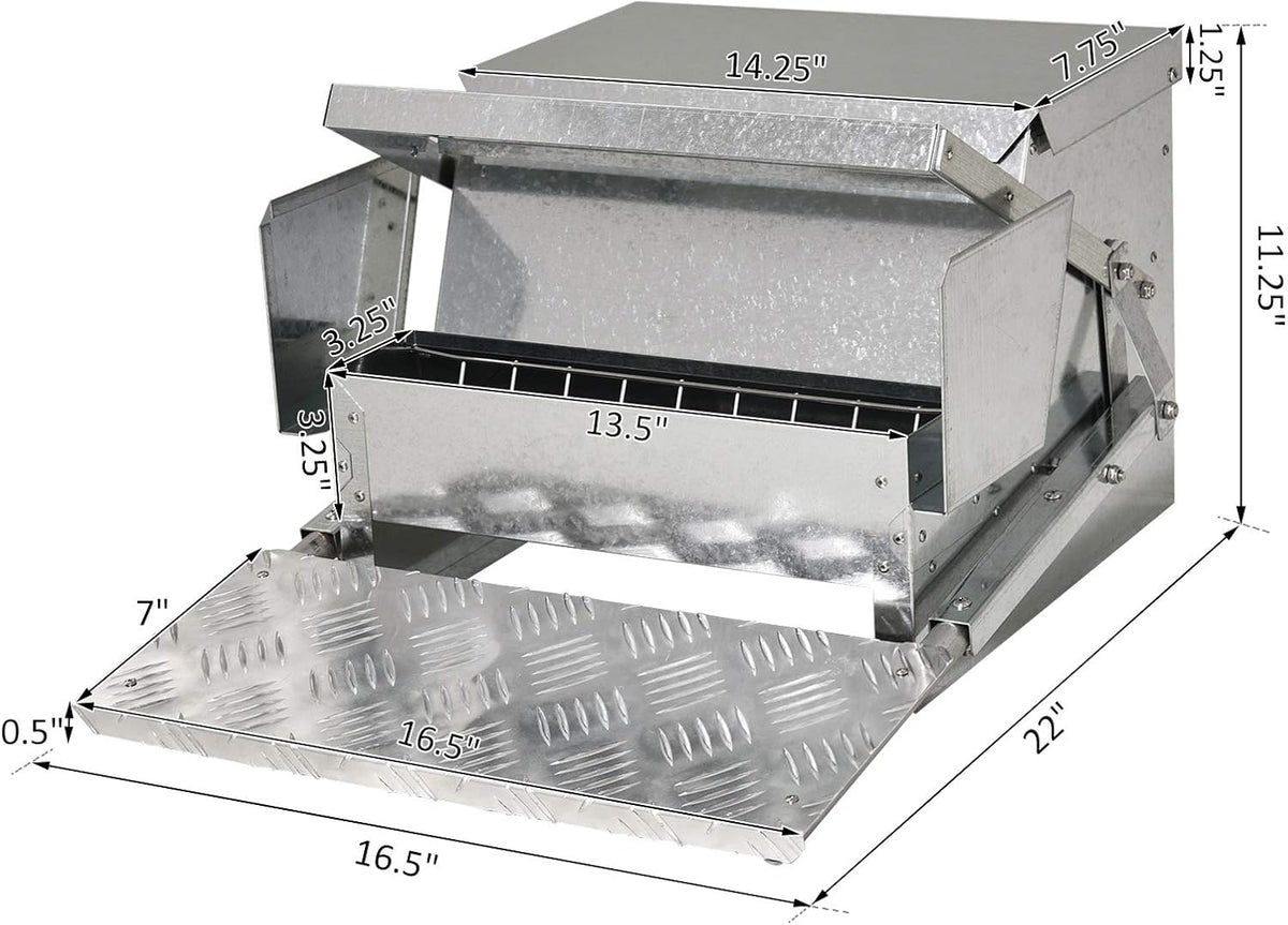 Automatic Chicken Poultry Feeder with Galvanized Steel and Aluminium Build Z57013