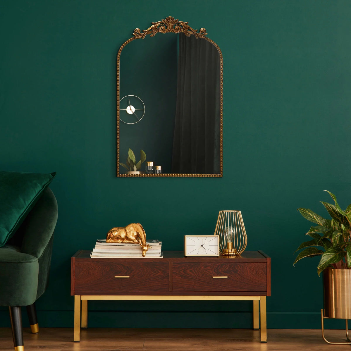 20 x 30 Gold Metal Wall Mirror X833322