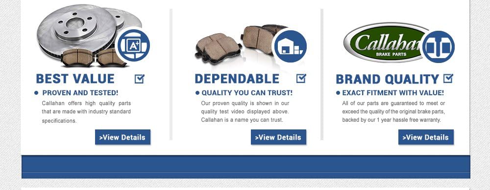 5 Lug Brake Rotors + Ceramic Pads + Clips I1286