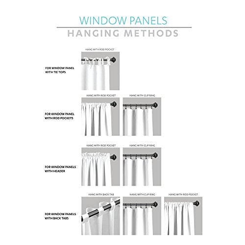 Burlap Knotted Tab-Top Window Curtain Panel Pair, 45"W x 84"L, Light Linen O254895