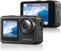 4K30FPS 20MP WiFi Action Camera with Touch Screen EIS 2.0 Remote Control 131 Feet Underwater Camera with 2X 1350mAh Batteries D30723