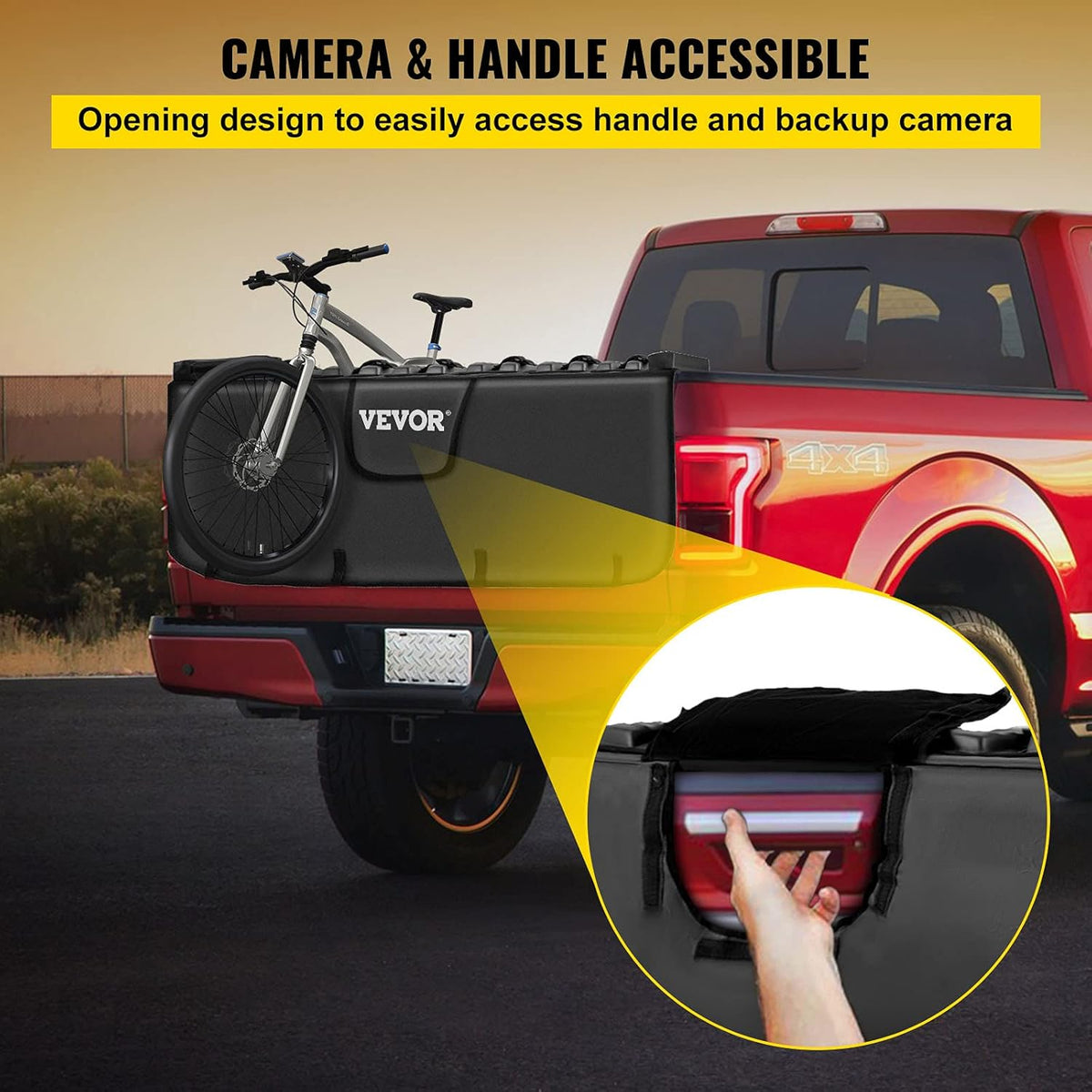 Tailgate Pad for Bikes, Carries up to 6 Mountain Bikes, 63 Pickup Pad G673869