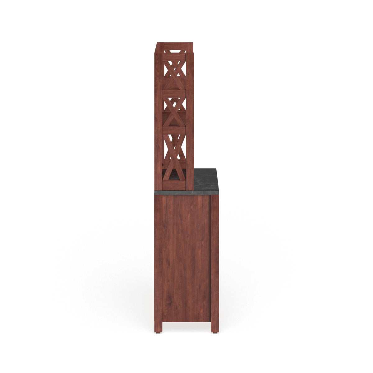 Rustic Walnut Kitchen Storage Hutch N3778