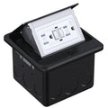 Brushed Nickel Pop Up Floor Outlet Covers Box with 20 Amp Stainless Steel GFCI Tamper Resistant Receptacle Outlet, Pack of 2 T224060