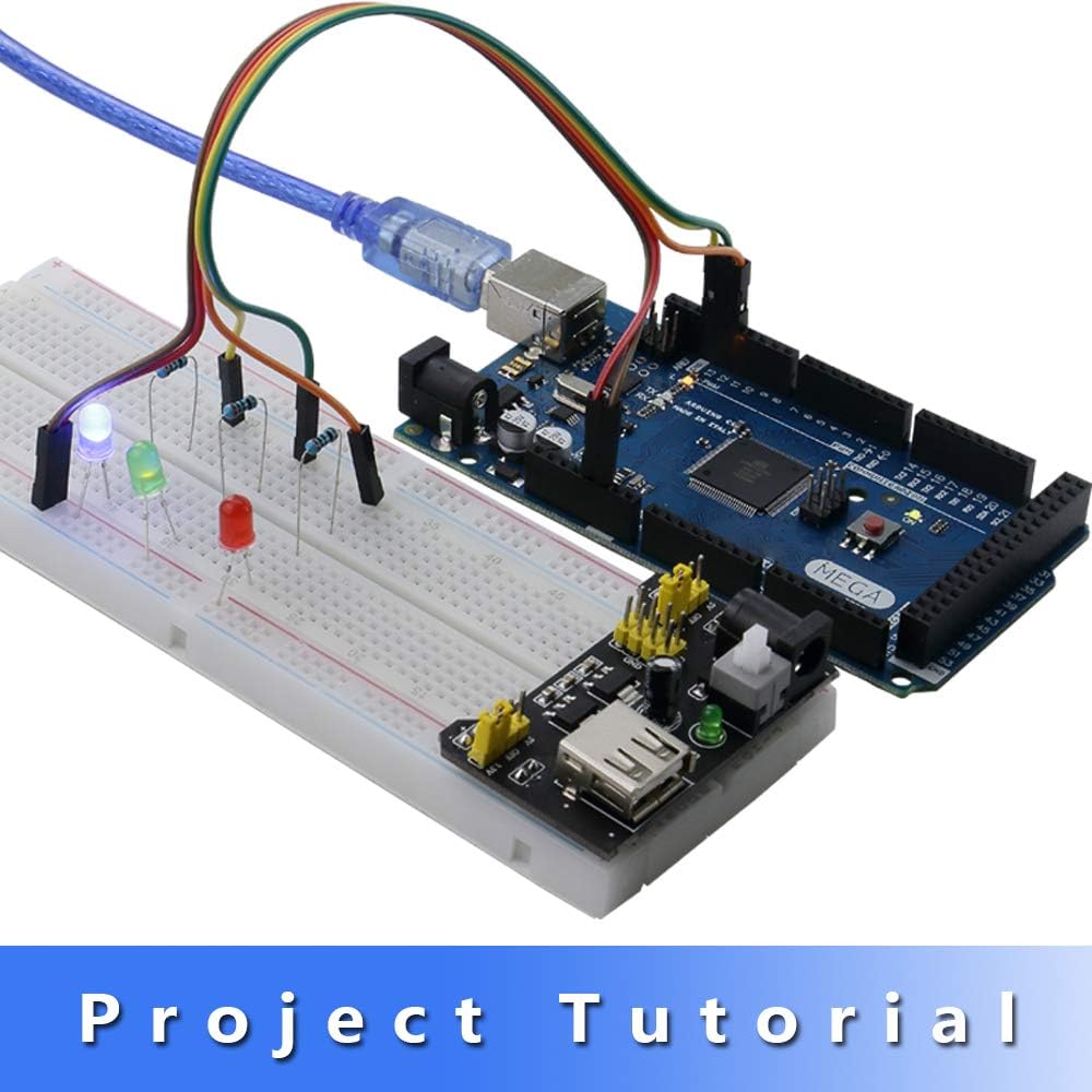Mega2560 LCD1602 Servo Stepper Motor Sensors Breadboard Jumper Wire Resistor Capacitor Transistor STEM Electronic Projects Starter Kit C890
