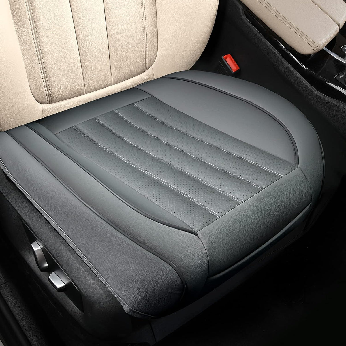2pc Black Leather Universal Car Seat Covers X3882
