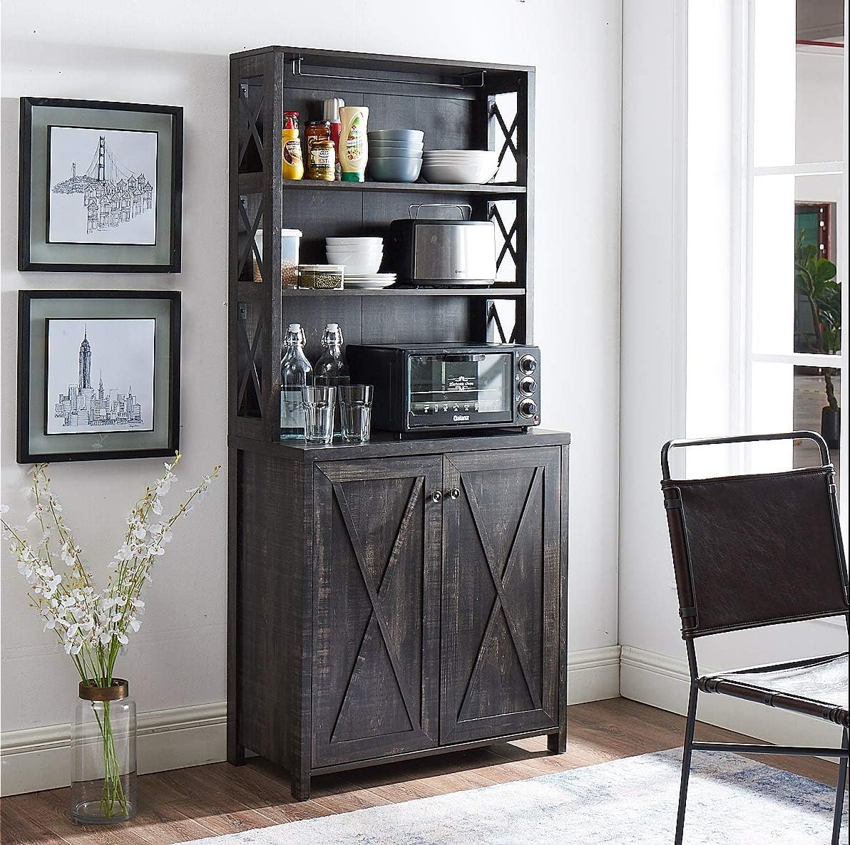 Charcoal Bar Cabinet M8584