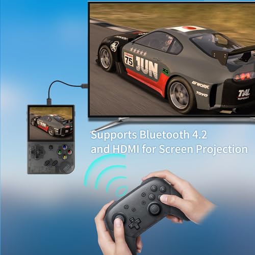 Black 3.5 Inch IPS Screen Retro Handheld Game Console with 64G TF Card X457102