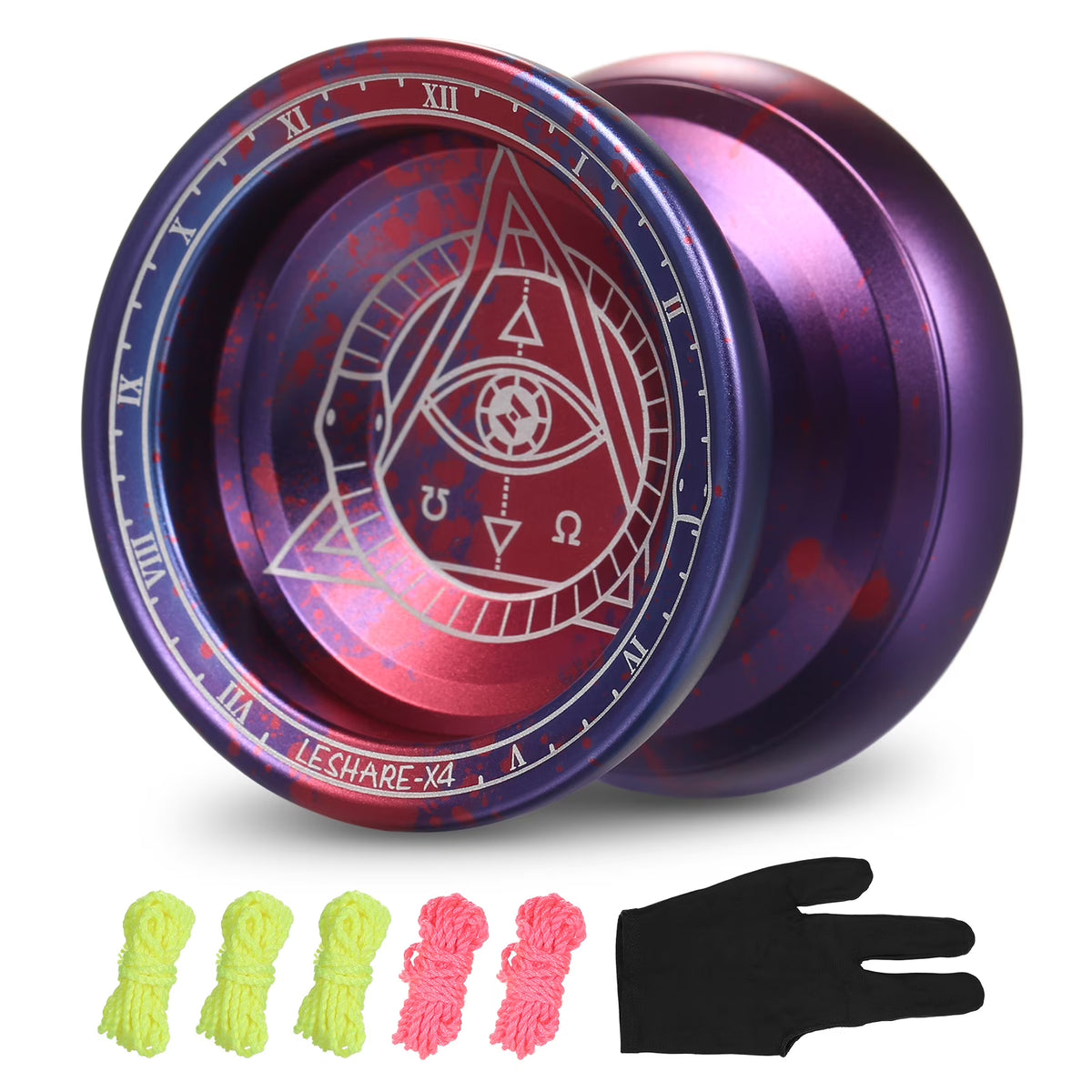 Aluminum Yoyo Ball with Strings and Glove A218869