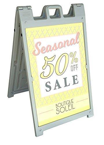Gray A-Frame Sign Stand O187