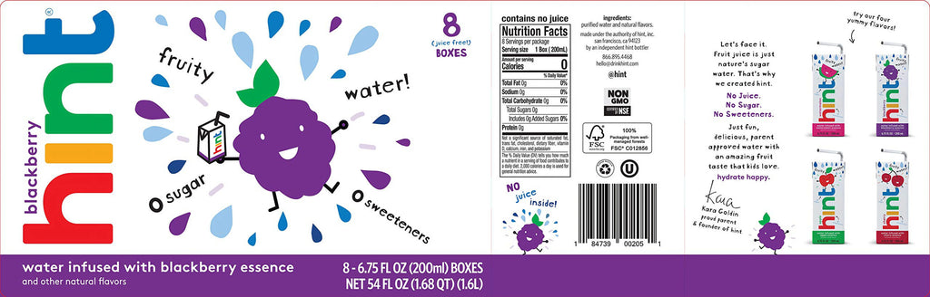 Kids Water Blackberry 32 Pack 6.75 oz Zero Sugar M54991