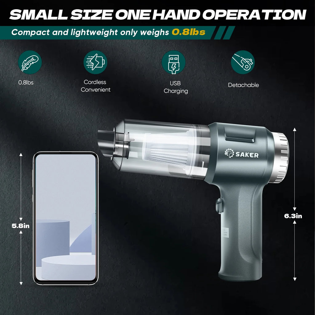 Handheld Vacuum Cleaner, 12000PA 3 in 1 Car Cleaning Kit E97770