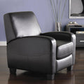 Black Faux Leather Recliner S3718