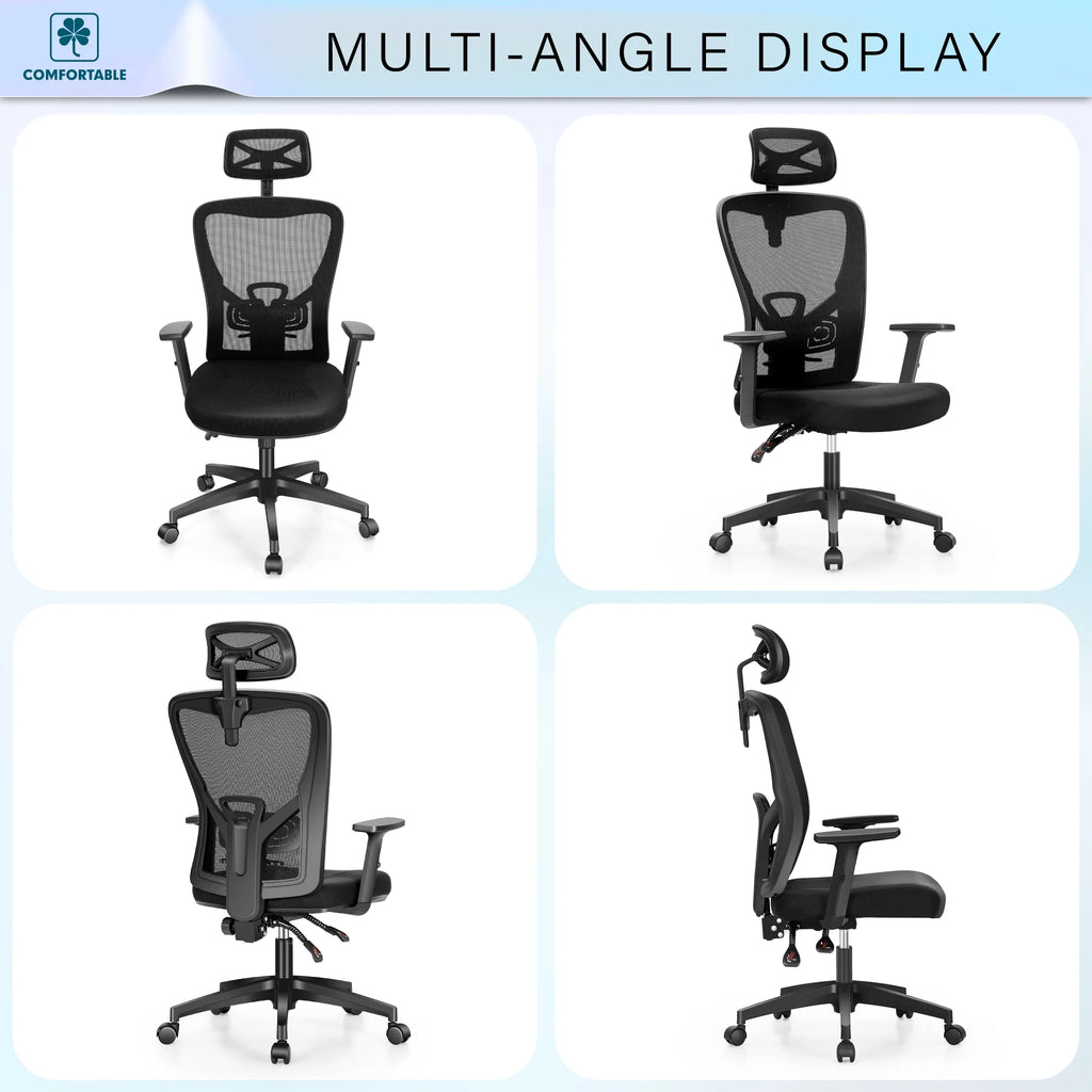 Black High Back Mesh Ergonomic Office Chair M8945