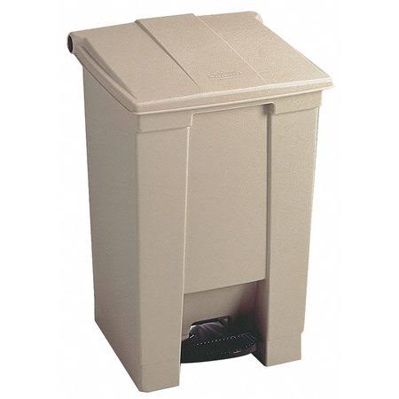 Red 12 gal Polyethylene Trash Can with Foot Pedal T97145
