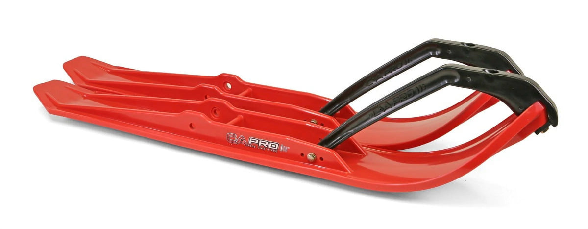 Red XPT Snowmobile Skis with 4.5" Shaper Bars Complete Kit W598