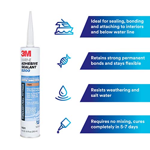 Tan 10 fl oz Marine Adhesive Sealant E7122