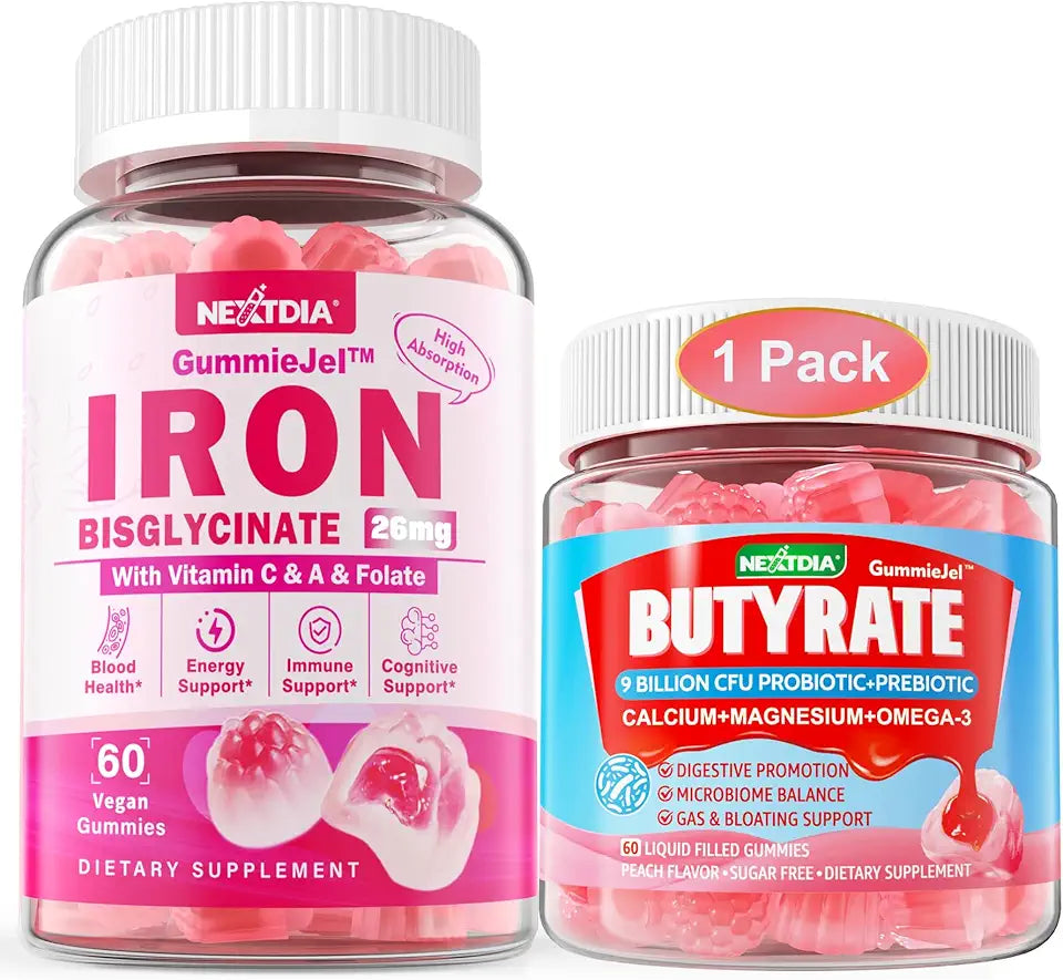 Butyrate Gummies + Iron Bisglycinate 26mg Filled Gummies H22816