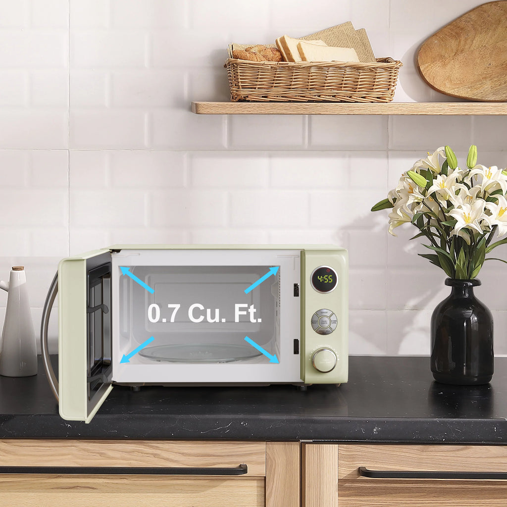 0.7 Cu. ft. 700 Watts Cream Countertop Microwave Oven C1807