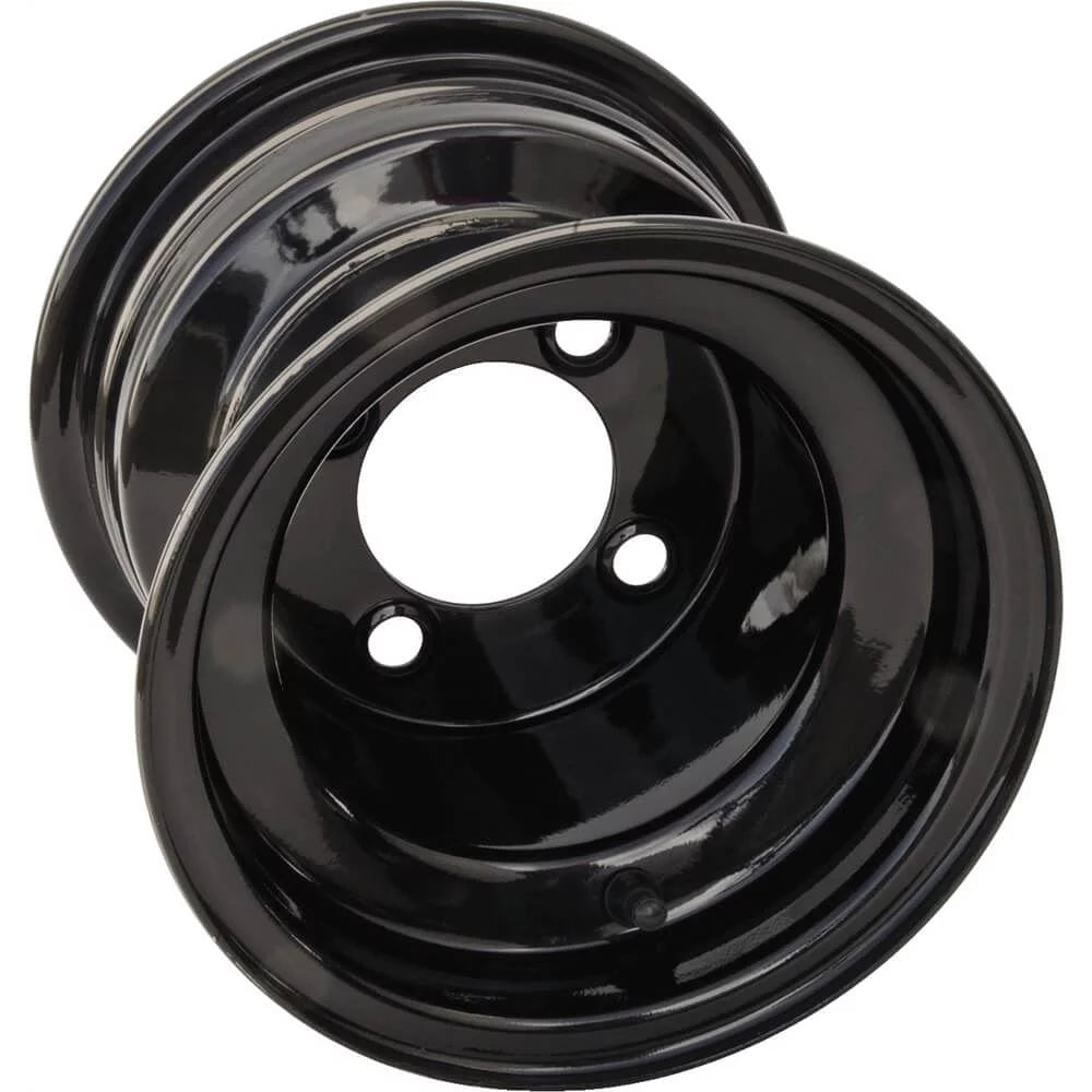 Black 8x7 4/4 2.5+4.5 Steel Wheel G898