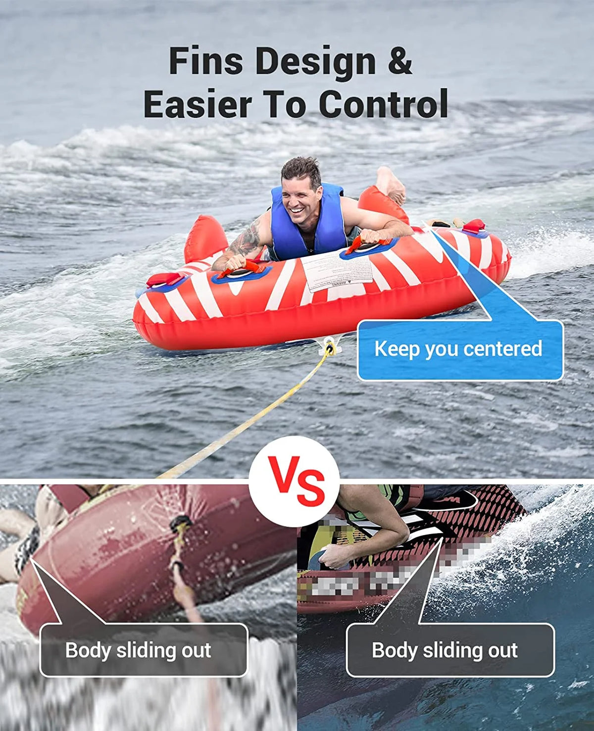 Inflatable Towable Tube for 2 Persons R975