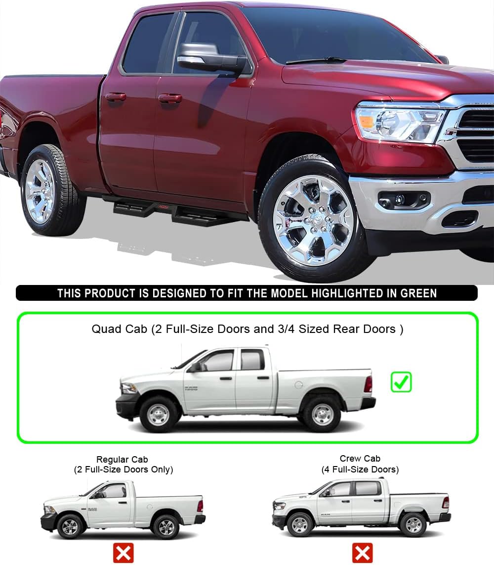 Steel Construction Drop Down Style Running Boards N142571