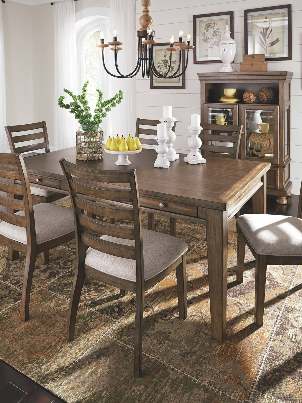 Medium Brown Dining Side Chair Set of 2 E240141