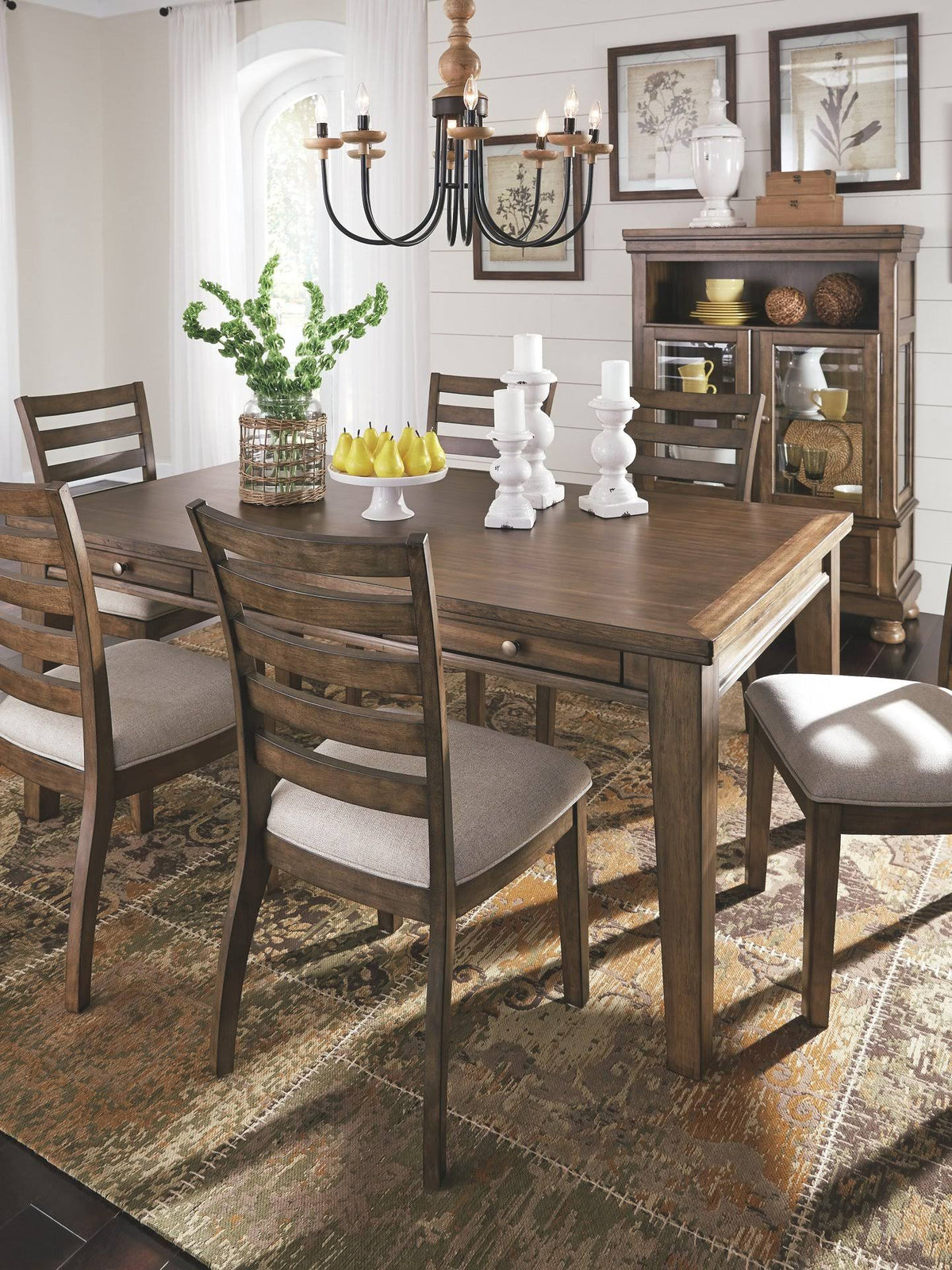 Medium Brown Dining Side Chair Set of 2 E240141