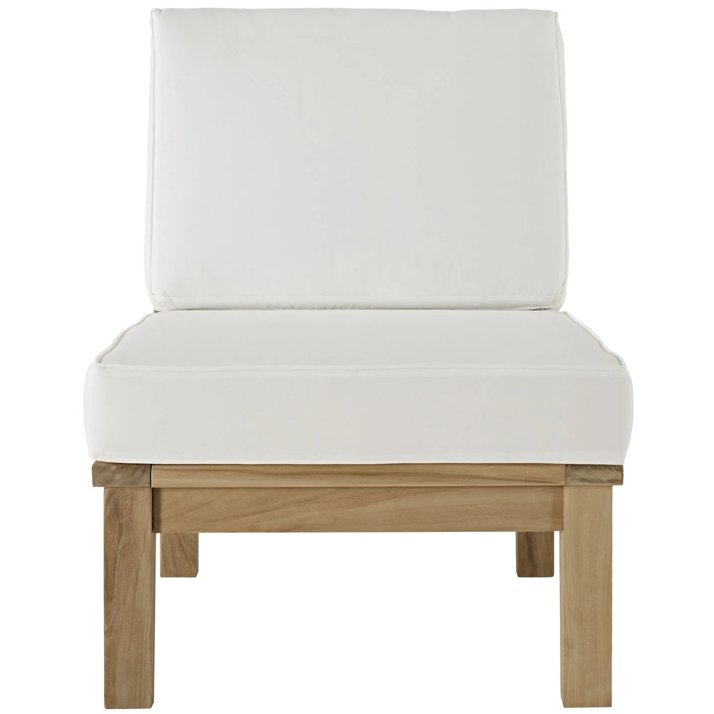 White Wood Outdoor Patio Teak Sofa H1935