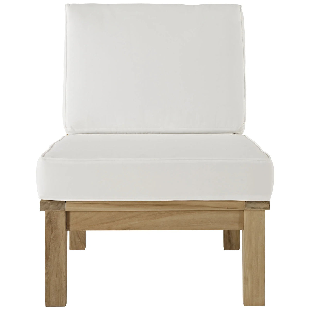 White Wood Outdoor Patio Teak Sofa H1935