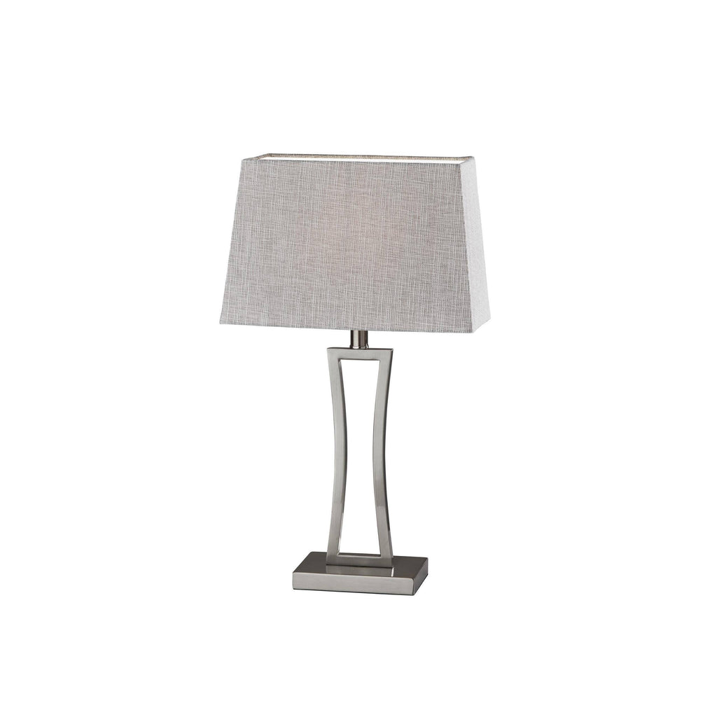 Brushed Steel Table Lamp, 2 Piece D655