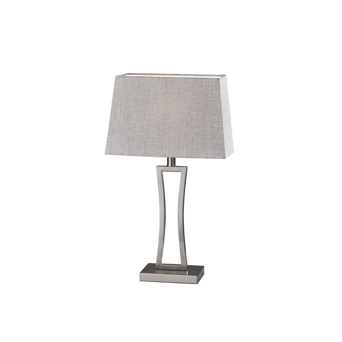 Brushed Steel Table Lamp, 2 Piece D655