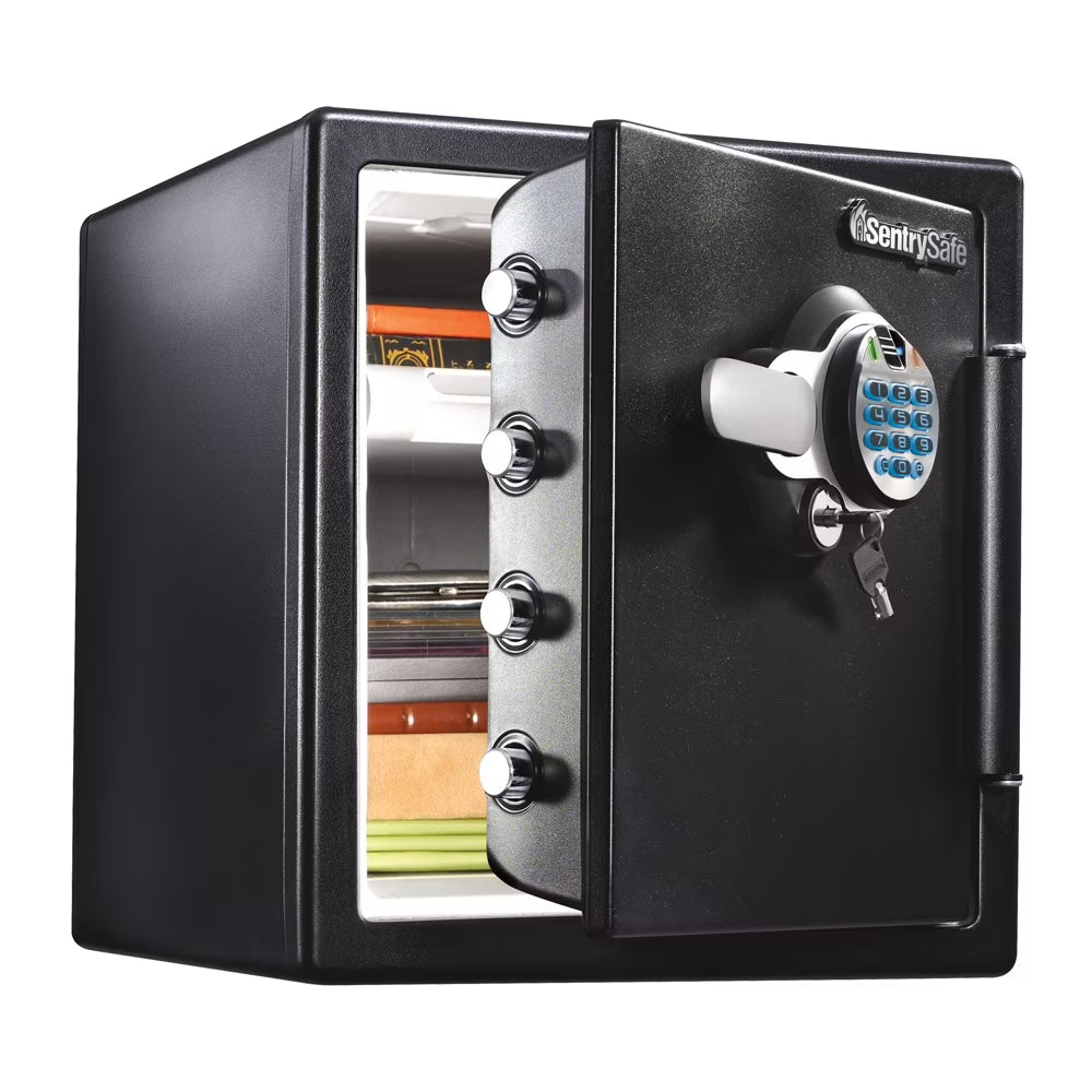 Fire-Resistant and Water-Resistant Safe with Fingerprint Biometric Lock, 1.23 Cu. ft. Q715
