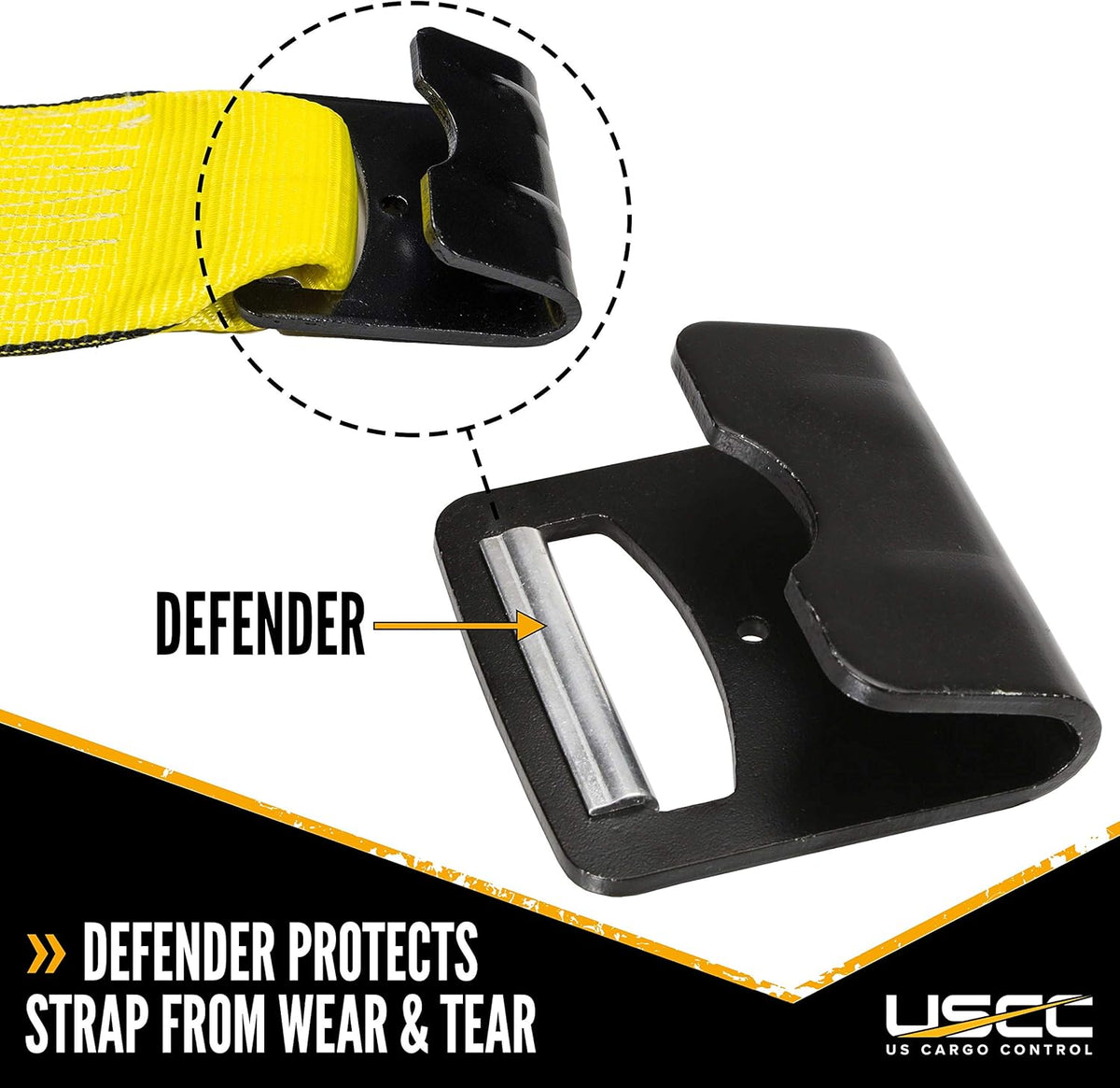 Yellow Fixed End Ratchet Straps U17680