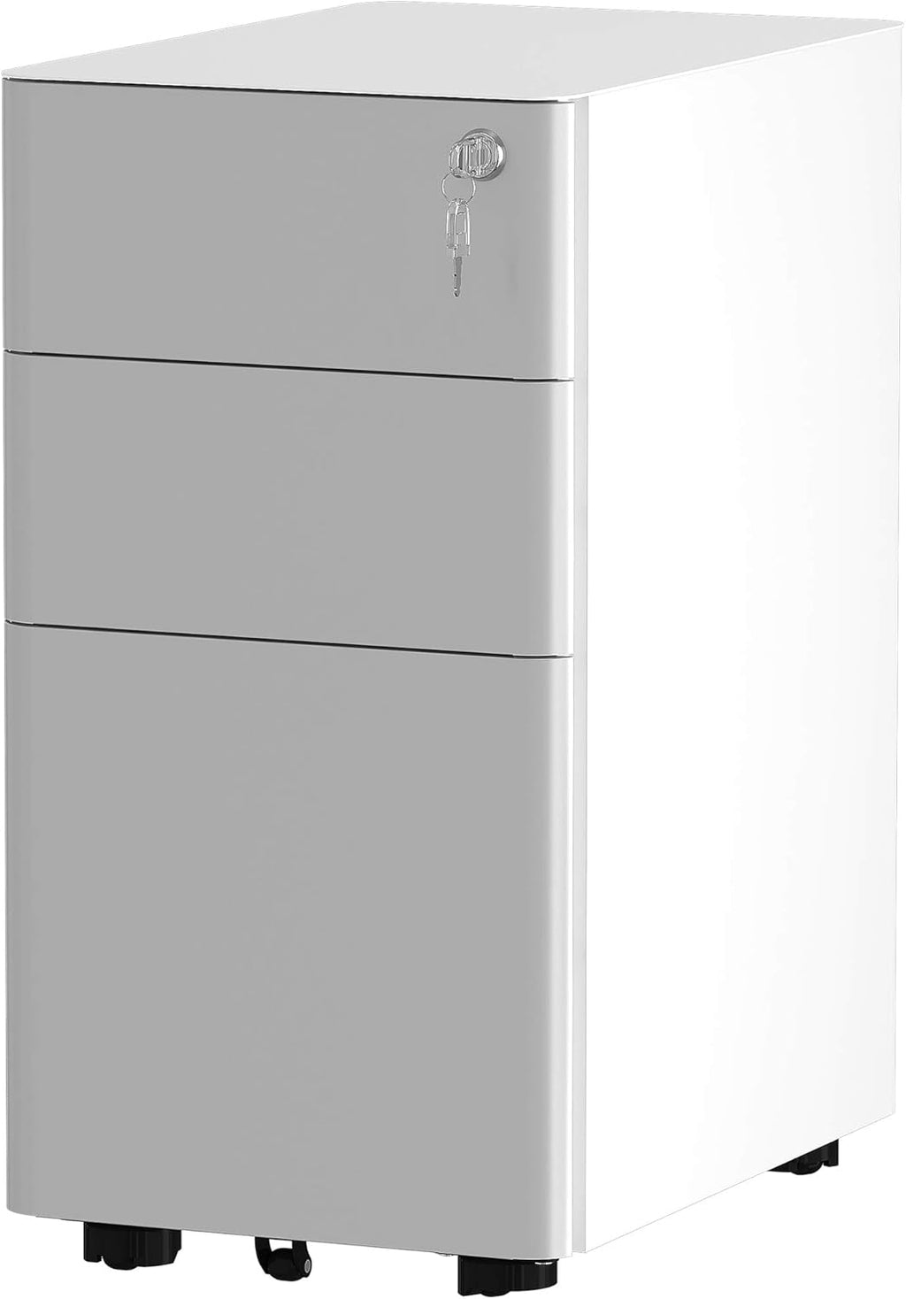 White 3-Drawer Metal Filing Cabinet F248