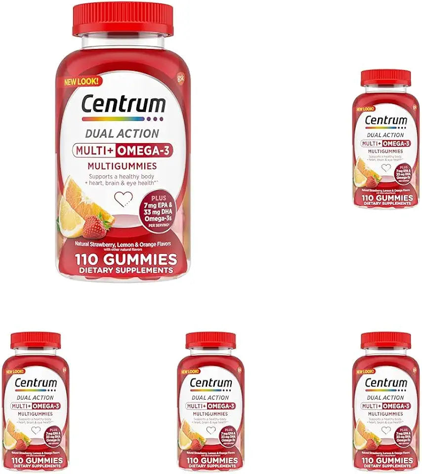 Adult Multivitamin Omega 3 Supplement, 110 Count Pack of 5 O719474