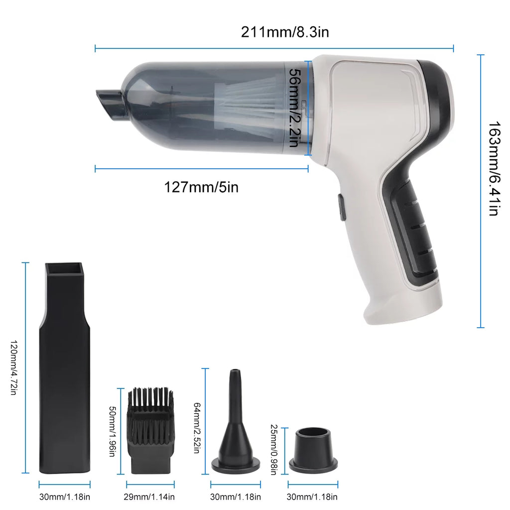 4 In 1 Handheld Wireless Car Vacuum Cleaner 9000Pa Strong Suction Mini Cleaner R264319