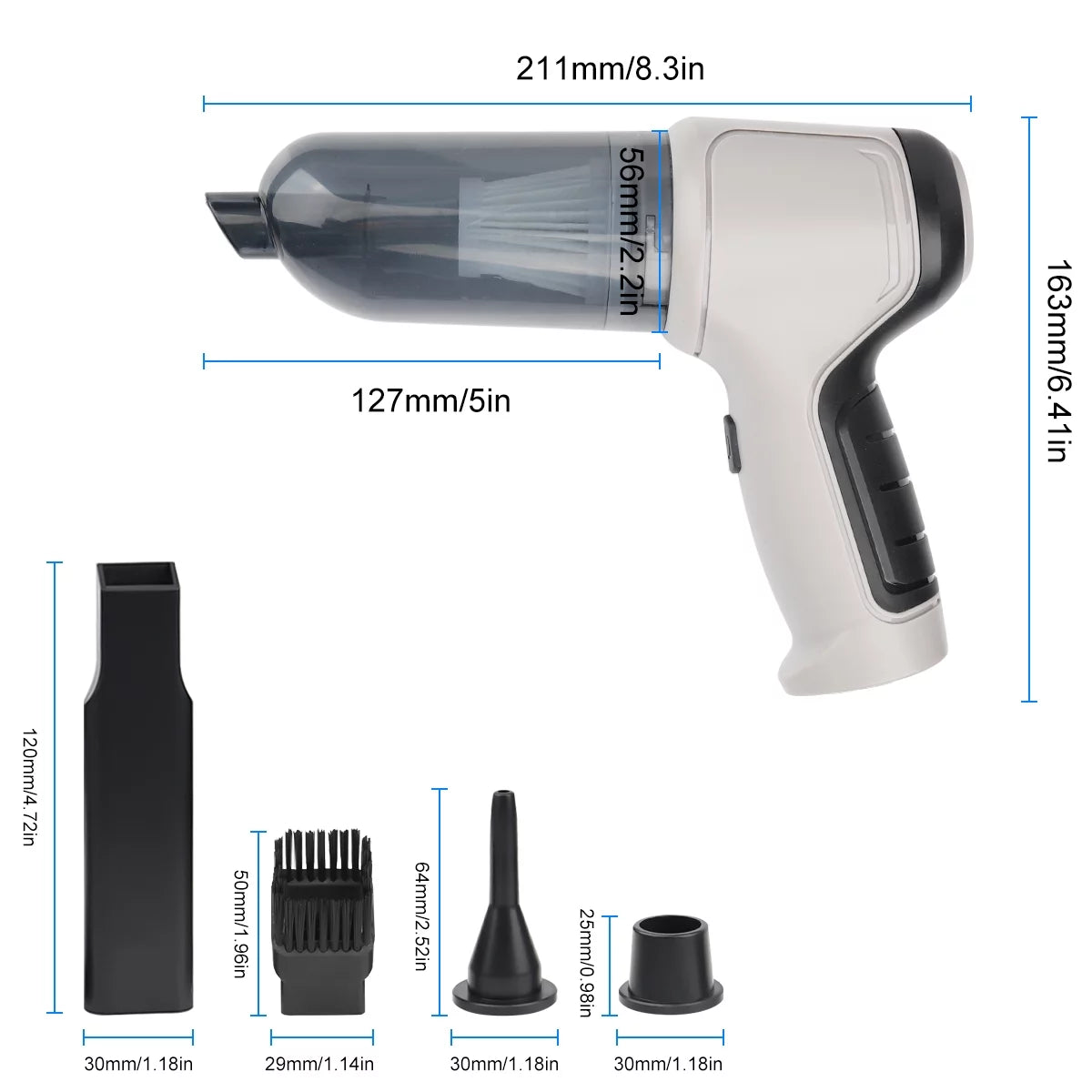 4 In 1 Handheld Wireless Car Vacuum Cleaner 9000Pa Strong Suction Mini Cleaner R264319