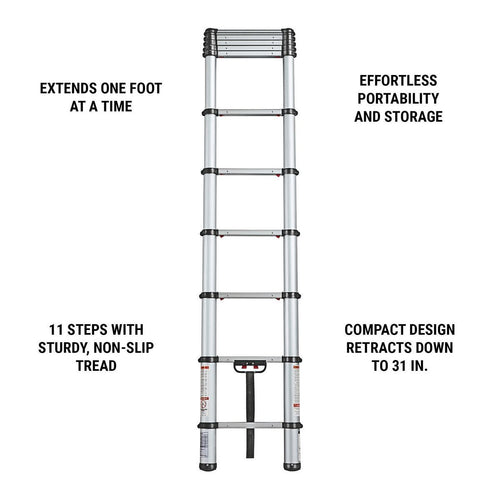 14 ft. 250 lb. Portable Telescoping Ladder O674