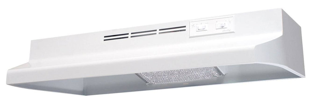 White 30x22 Wide 2 Speed Under Cabinet Range Hood Q904
