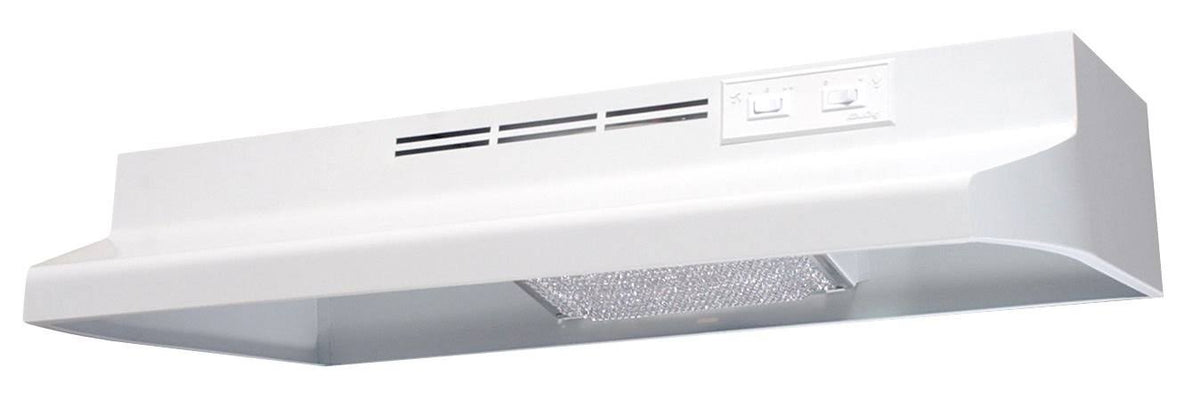 White 30x22 Wide 2 Speed Under Cabinet Range Hood Q904