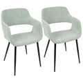 Mid-Century Modern Chair Set of 2 Green Y43756